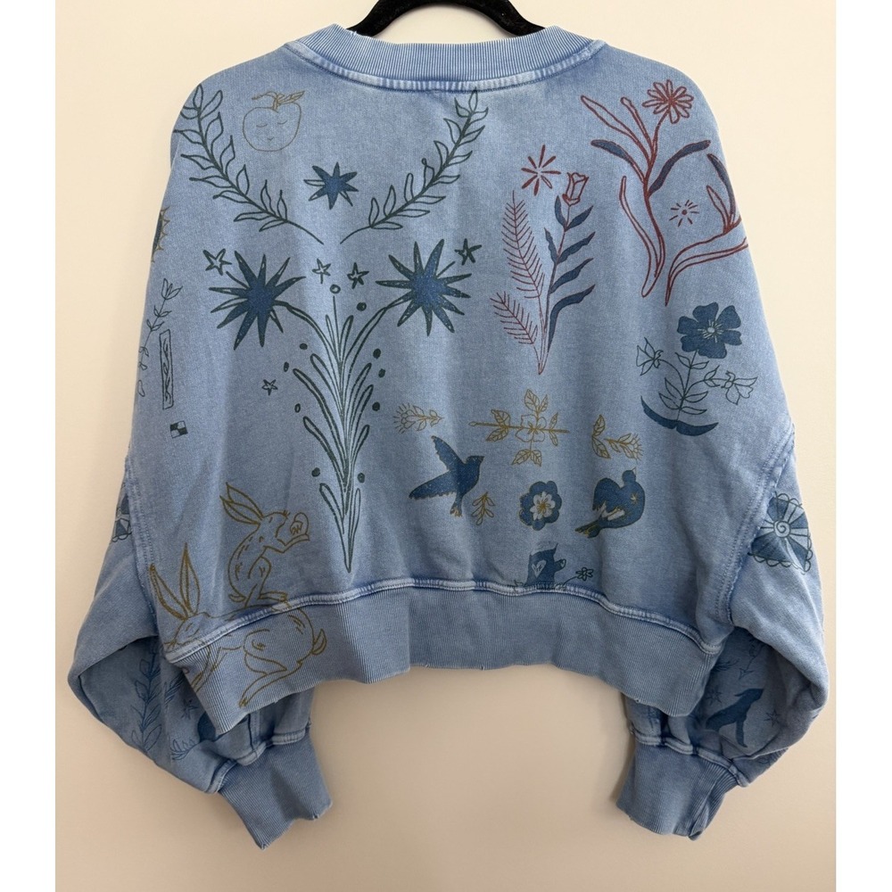 Free People Gaia Sweatshirt Folk Combo Women's Size Small - Picture 2 of 12